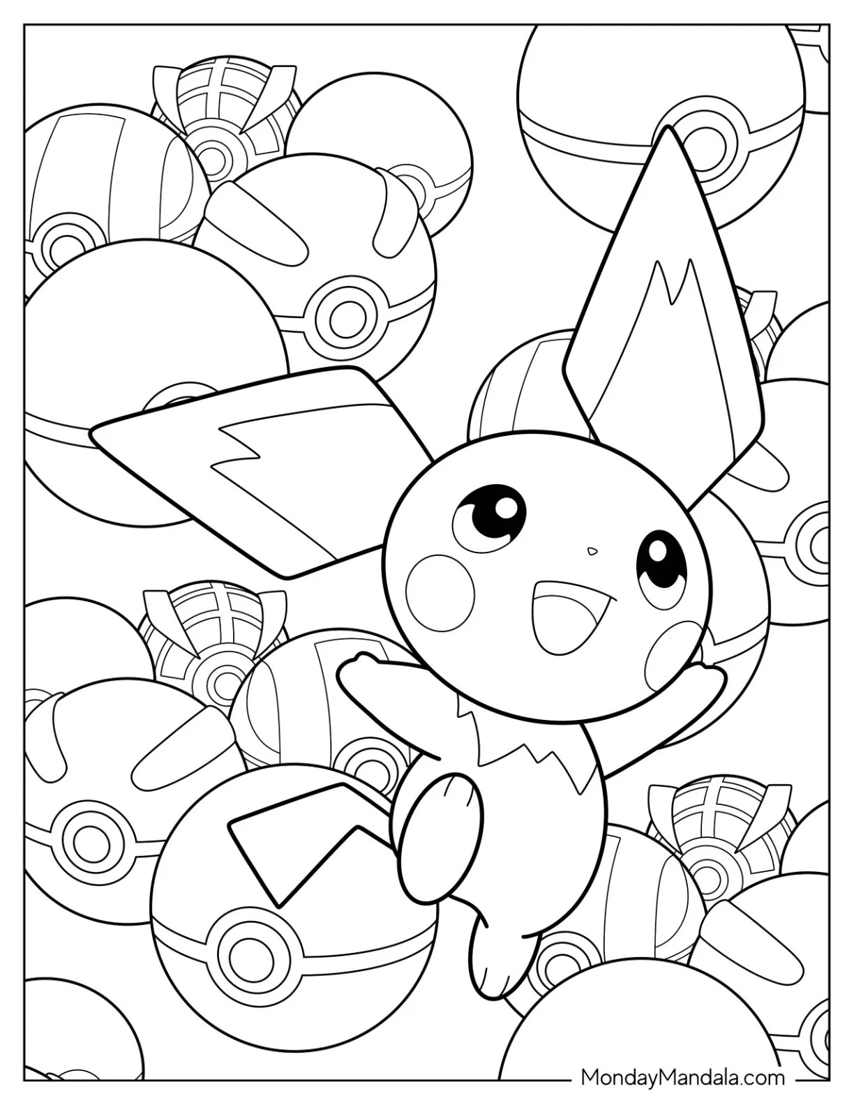 20 Pichu Coloring Pages (Free PDF Printables)