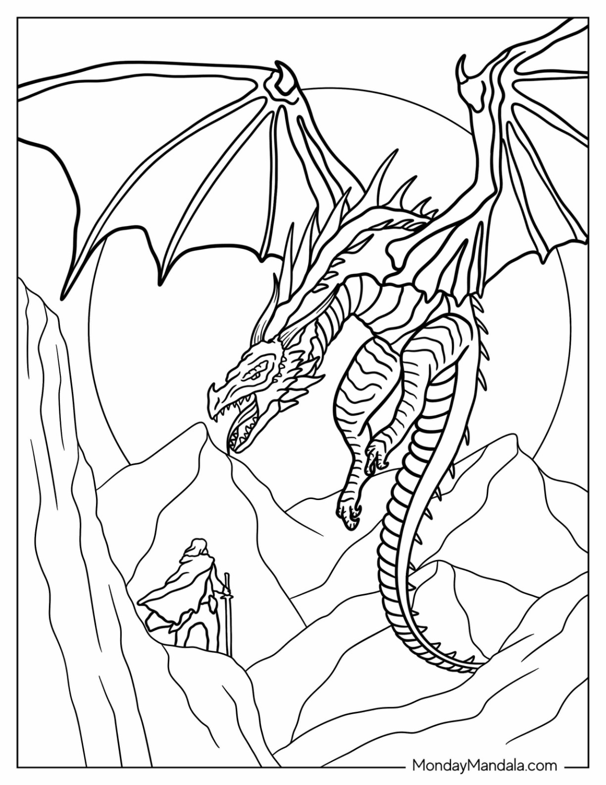 Dragon Fantasy Coloring Pages