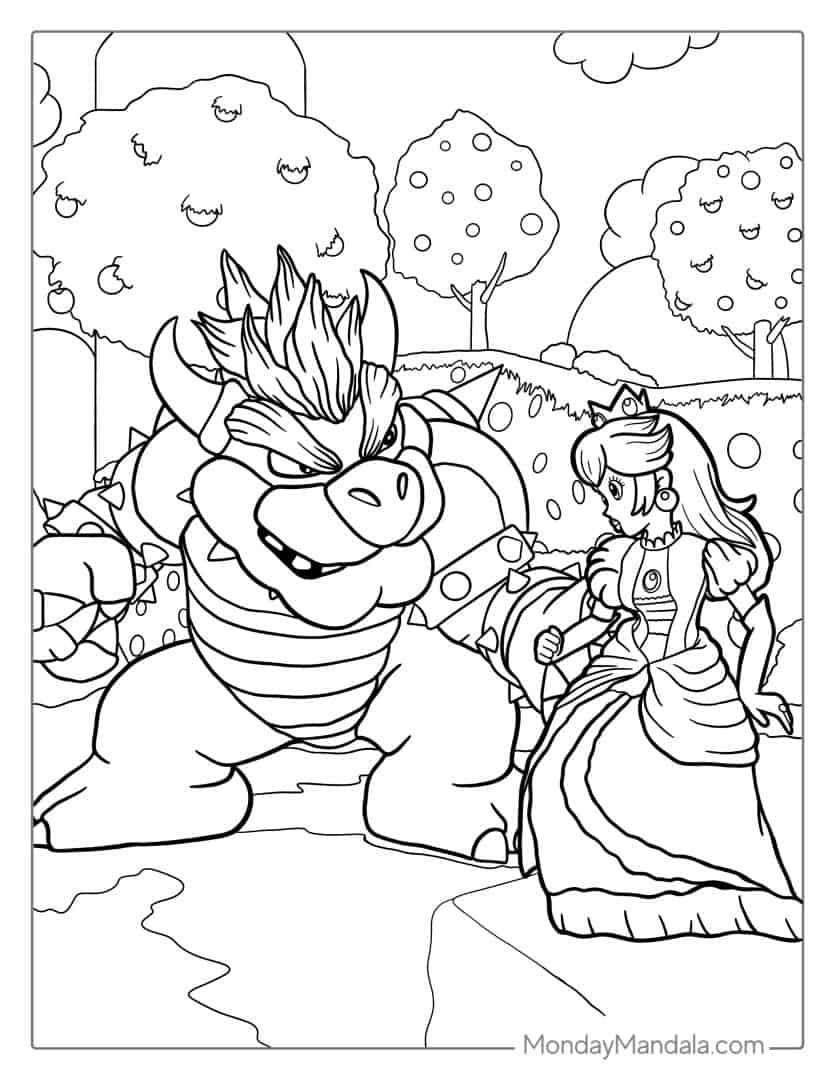 25 Princess Peach Coloring Pages (Free PDF Printables)