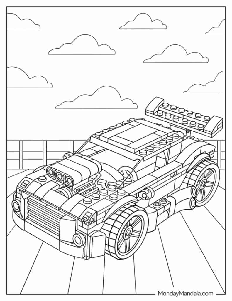 Lego Car Coloring Pages