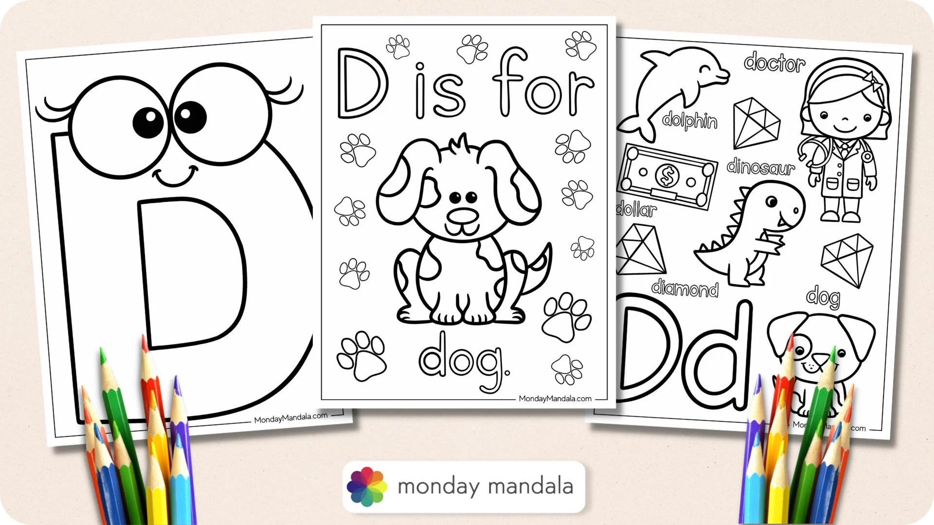 20 Letter D Coloring Pages (Free PDF Printables)