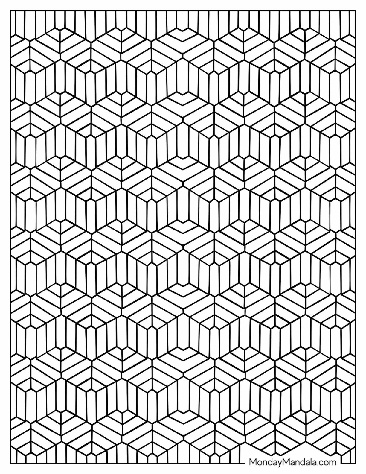 Geometric Coloring Pages For Adults Printable Coloring [2025]