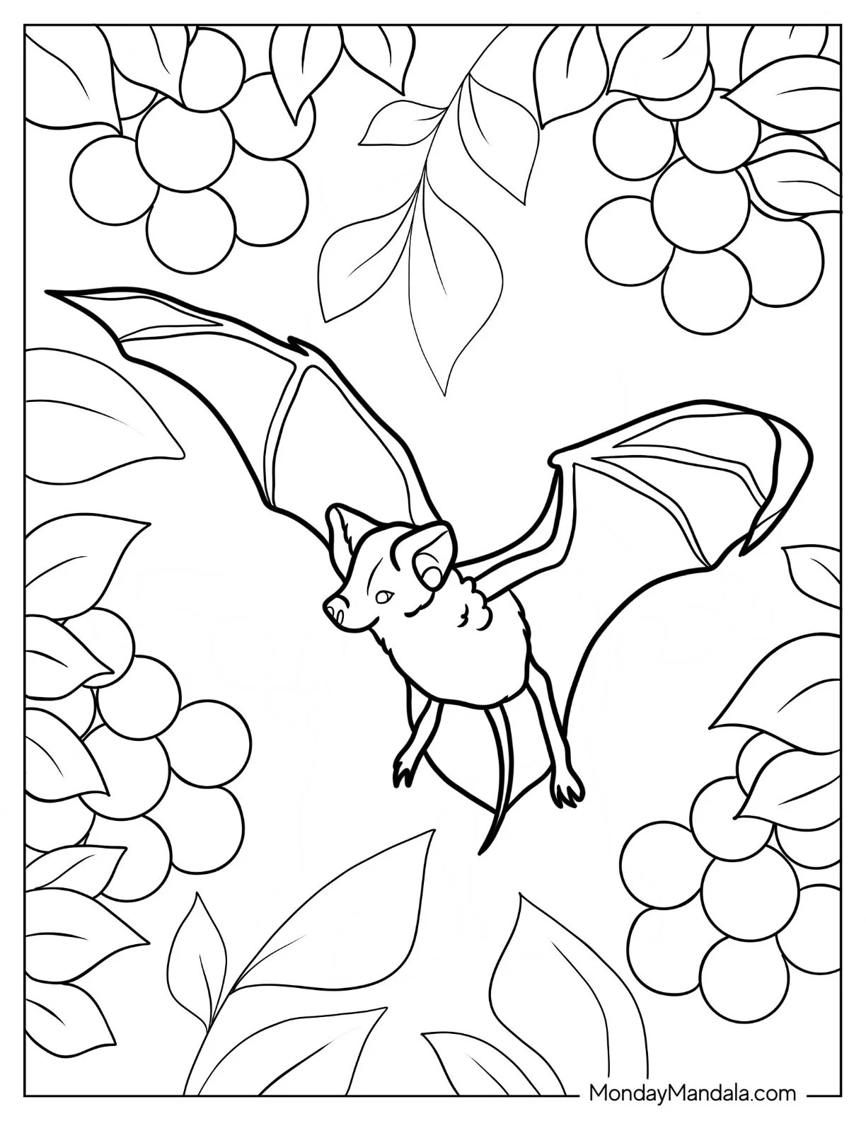 20 Bat Coloring Pages (Free PDF Printables)