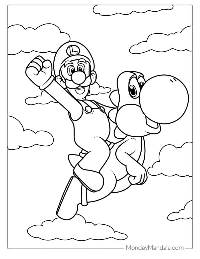 Luigi Coloring Page