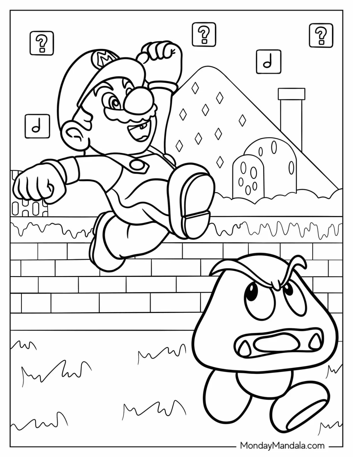 20 Goomba Coloring Pages (Free PDF Printables)
