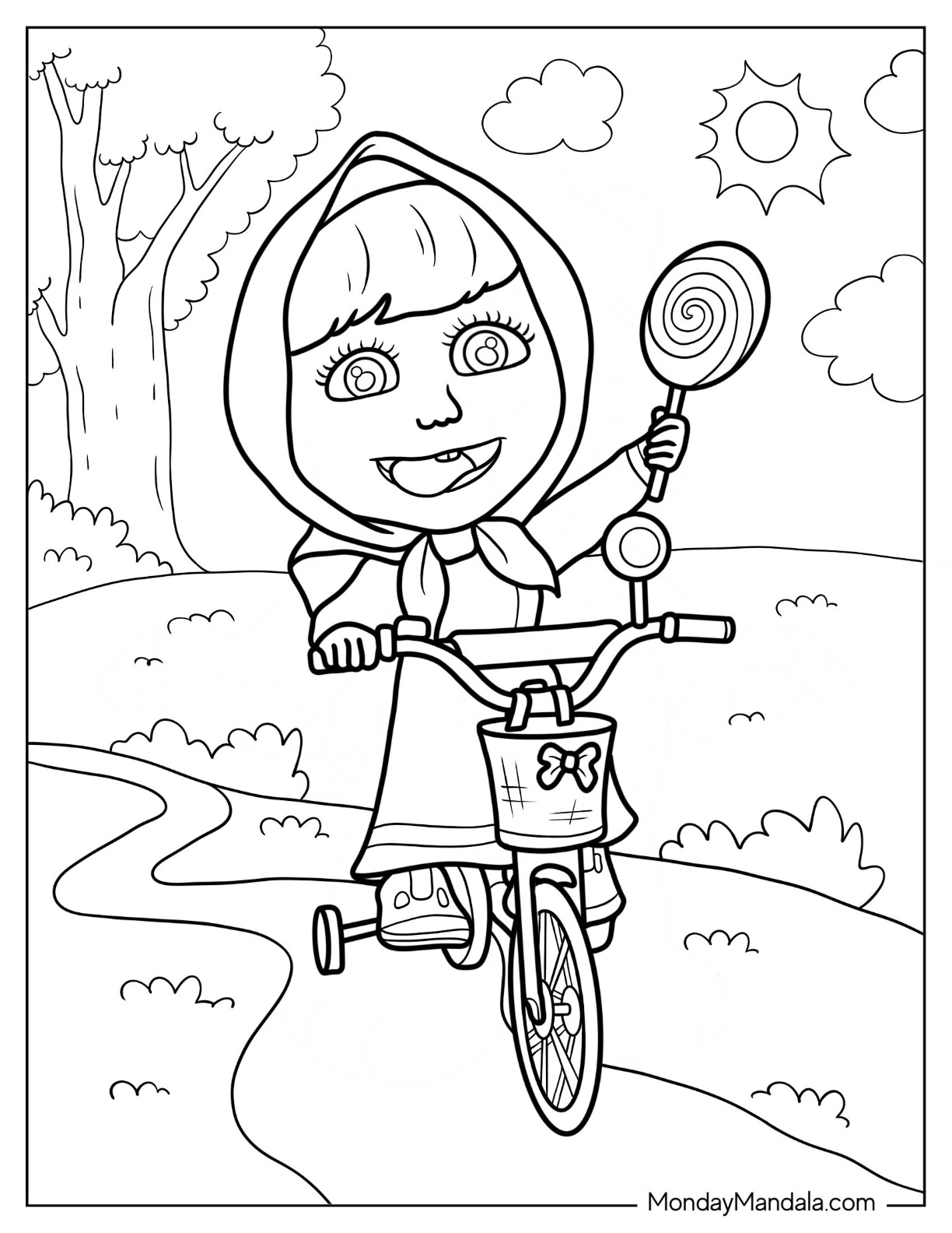 24 Masha & The Bear Coloring Pages (Free PDF Printables)
