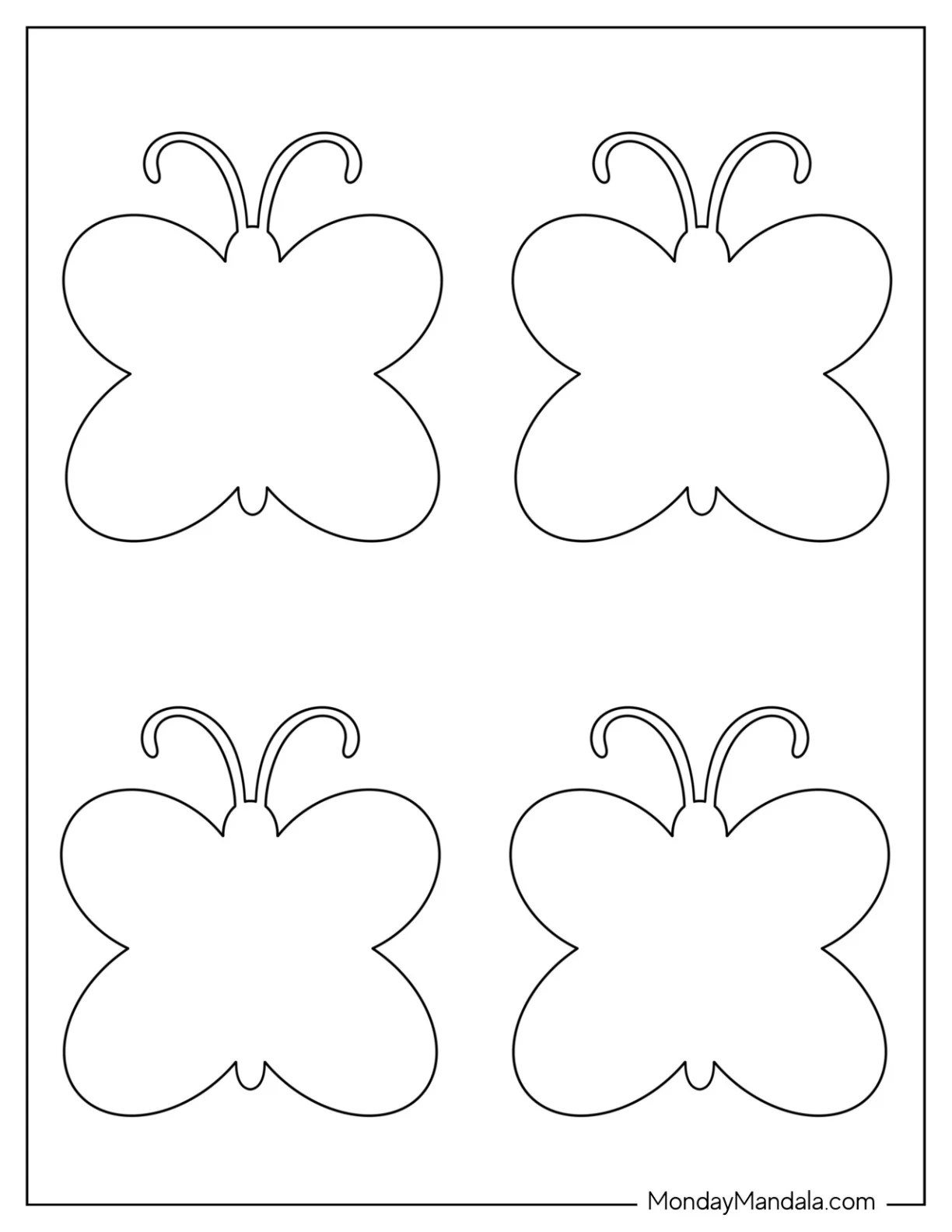 40 Butterfly Templates (Free PDF Printables)