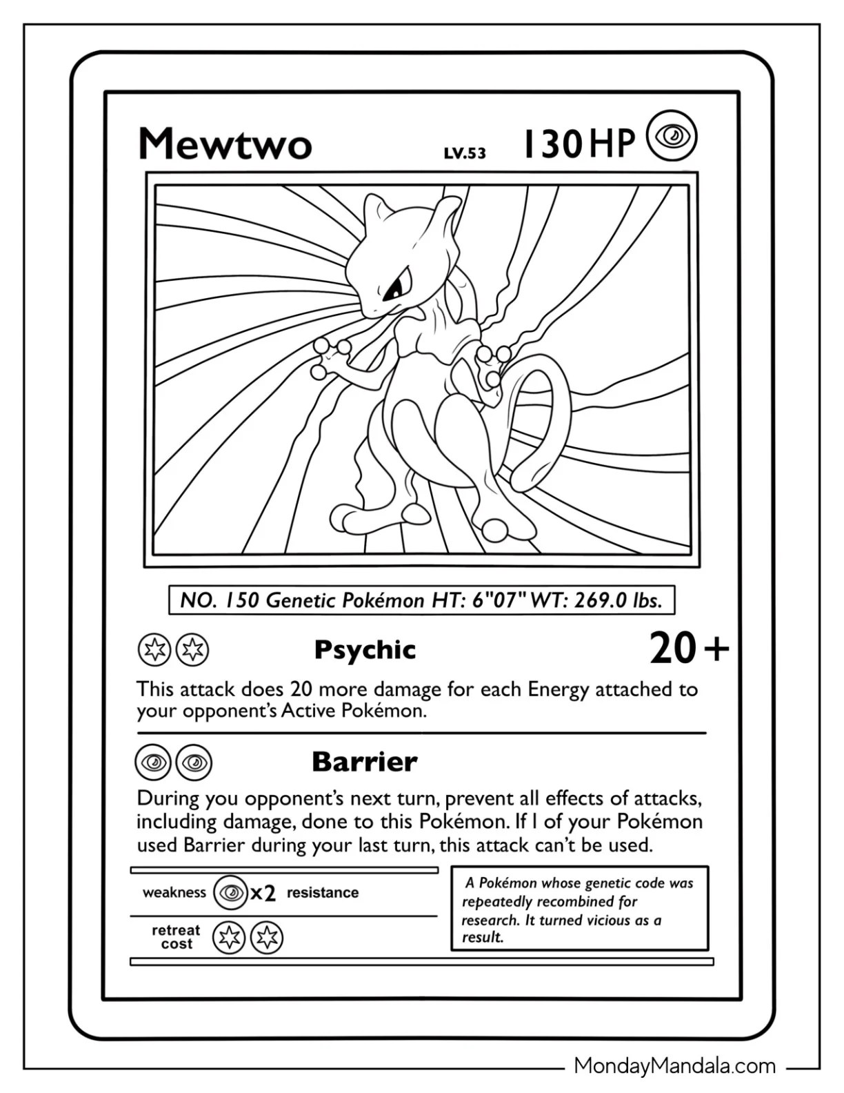 20 Mewtwo Coloring Pages (Free PDF Printables)