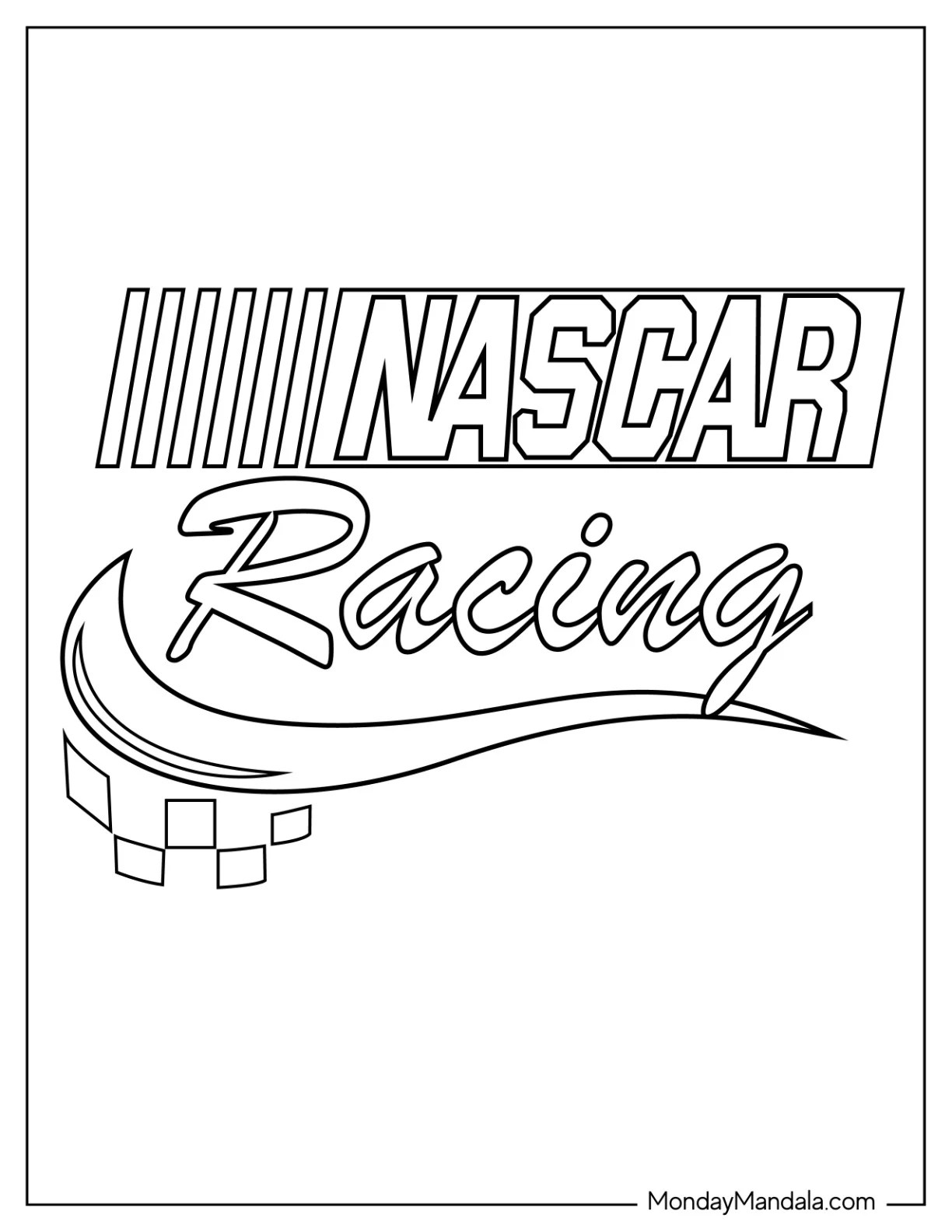 18 NASCAR Coloring Pages (Free PDF Printables)