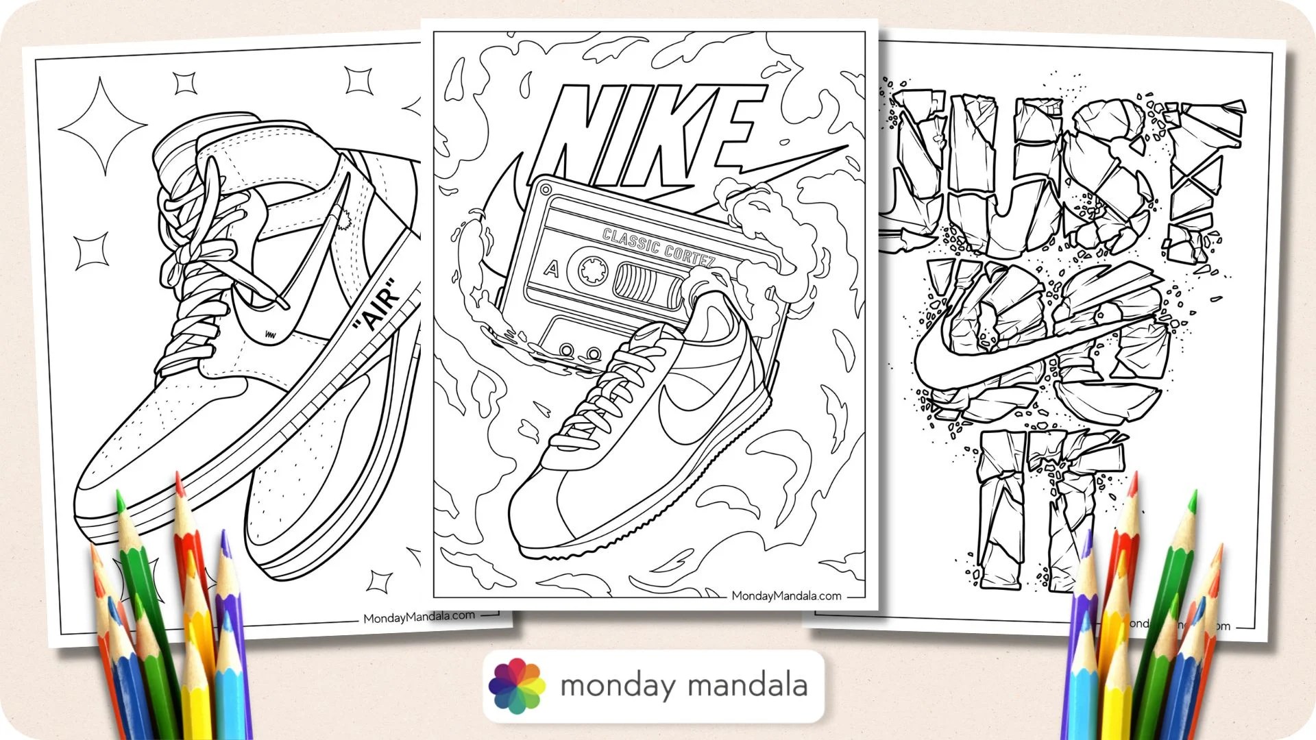 20 Nike Coloring Pages (Free PDF Printables)