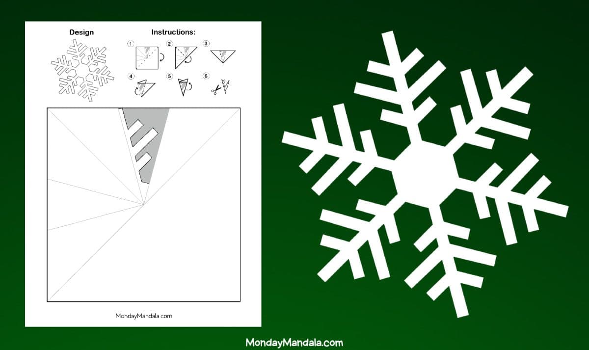 150 Paper Snowflake Templates (Free PDF Printables)