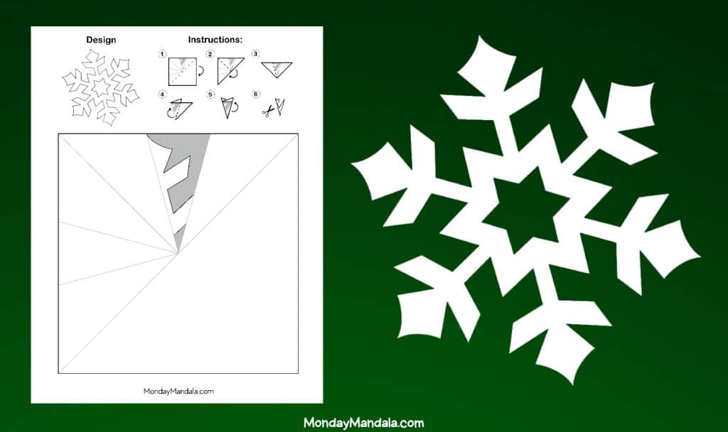 Out Of Paper Snowflake Template