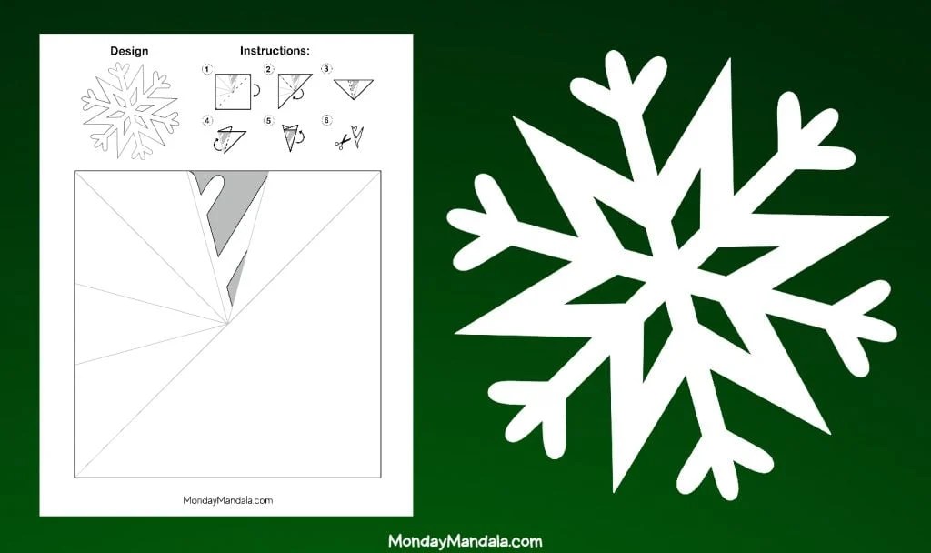 Printable Snowflake Template
