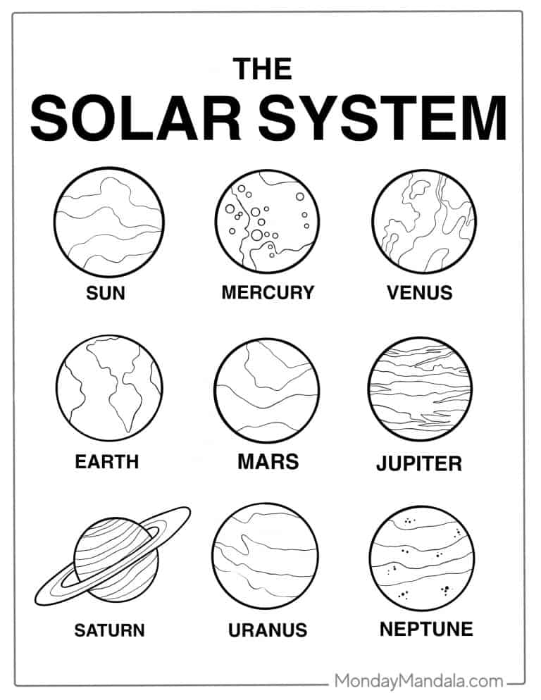 20 Solar System Coloring Pages (Free PDF Printables)