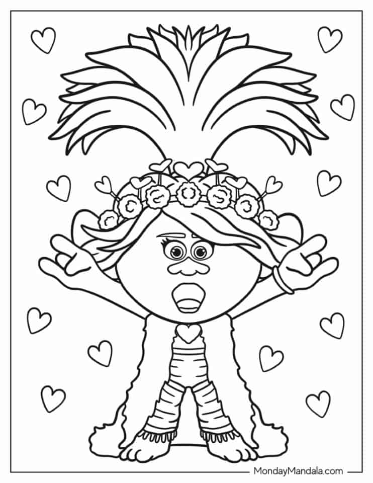 34 Trolls Coloring Pages (Free PDF Printables)