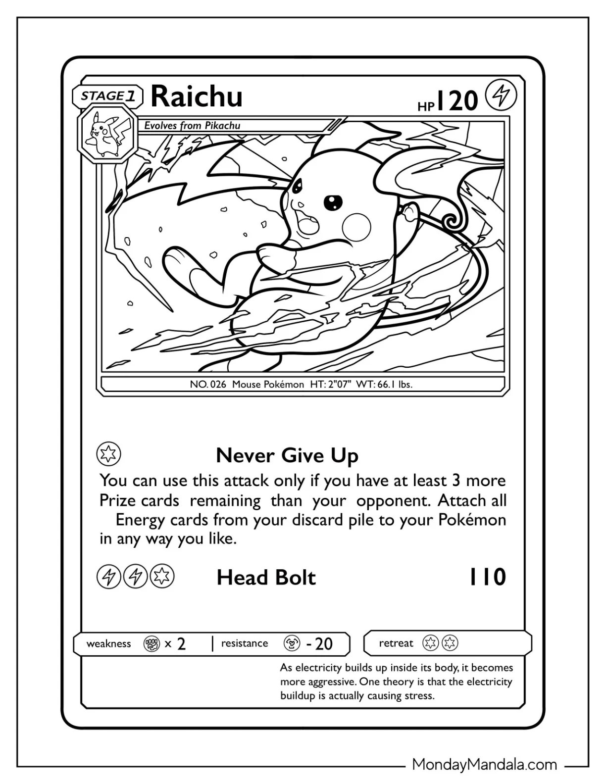 20 Raichu Coloring Pages (Free PDF Printables)
