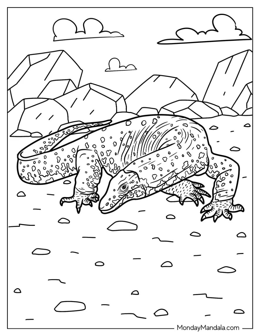 24 Lizard Coloring Pages (Free PDF Printables)