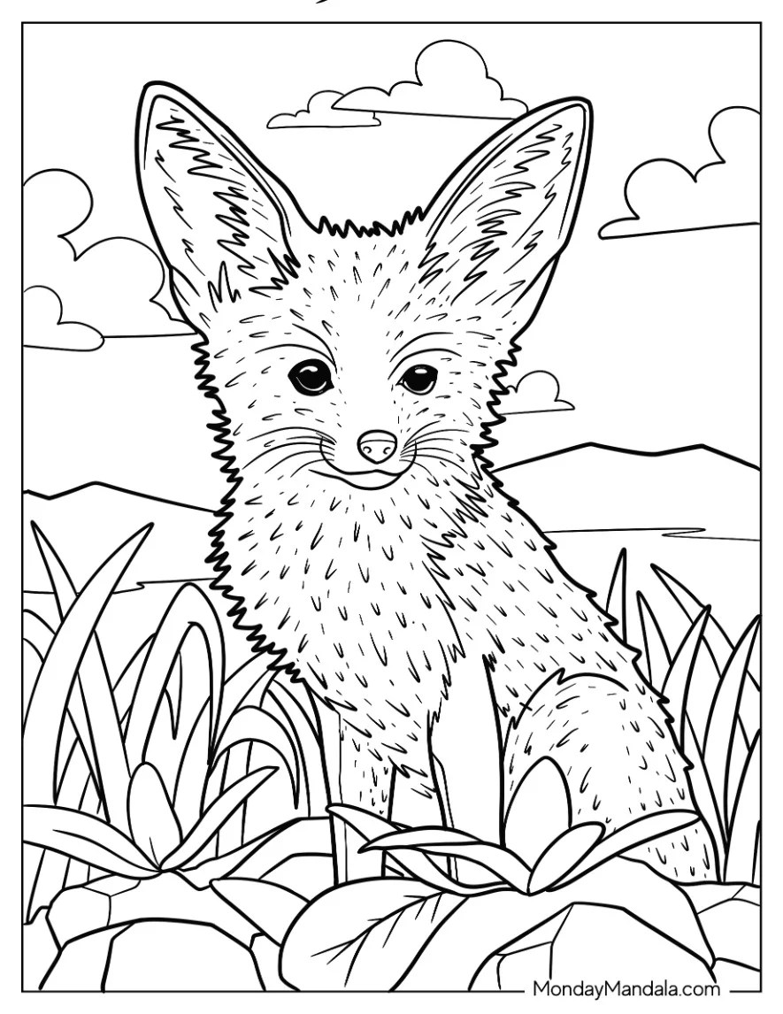 Fox Coloring Page