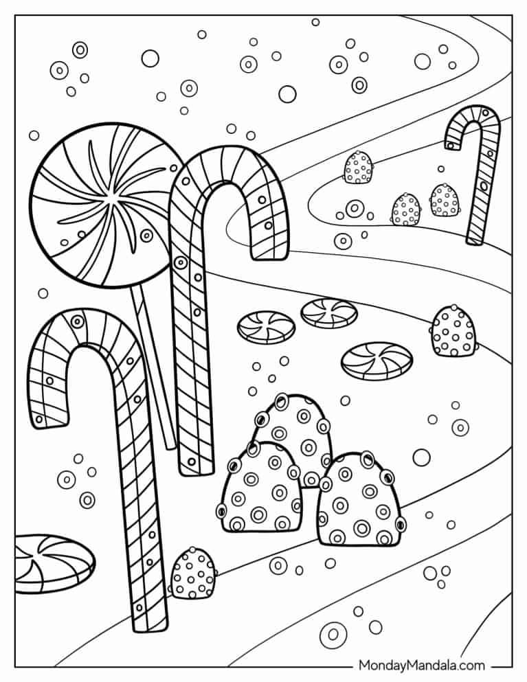 24 Candy Coloring Pages (Free PDF Printables)