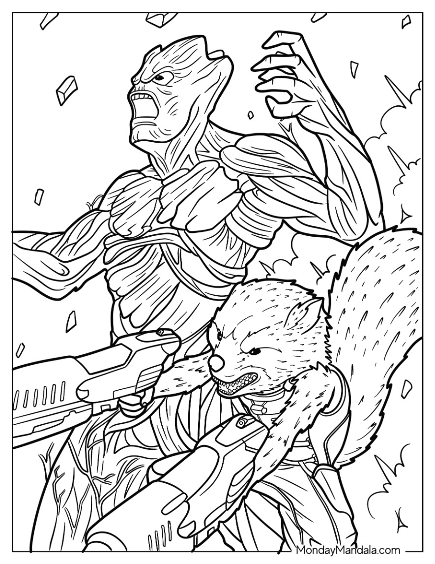 20 Groot Coloring Pages (Free PDF Printables)