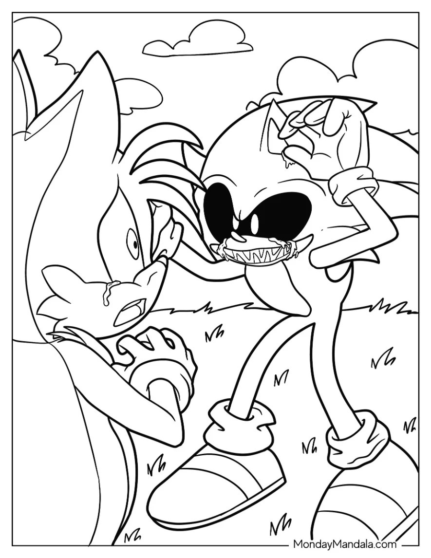 20 Sonic Exe Coloring Pages (Free PDF Printables)