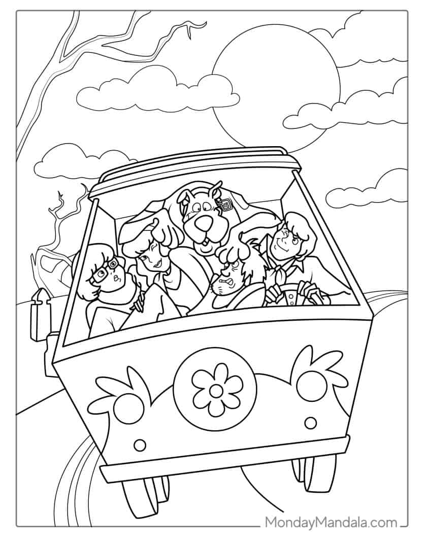 30 ScoobyDoo Coloring Pages (Free PDF Printables)