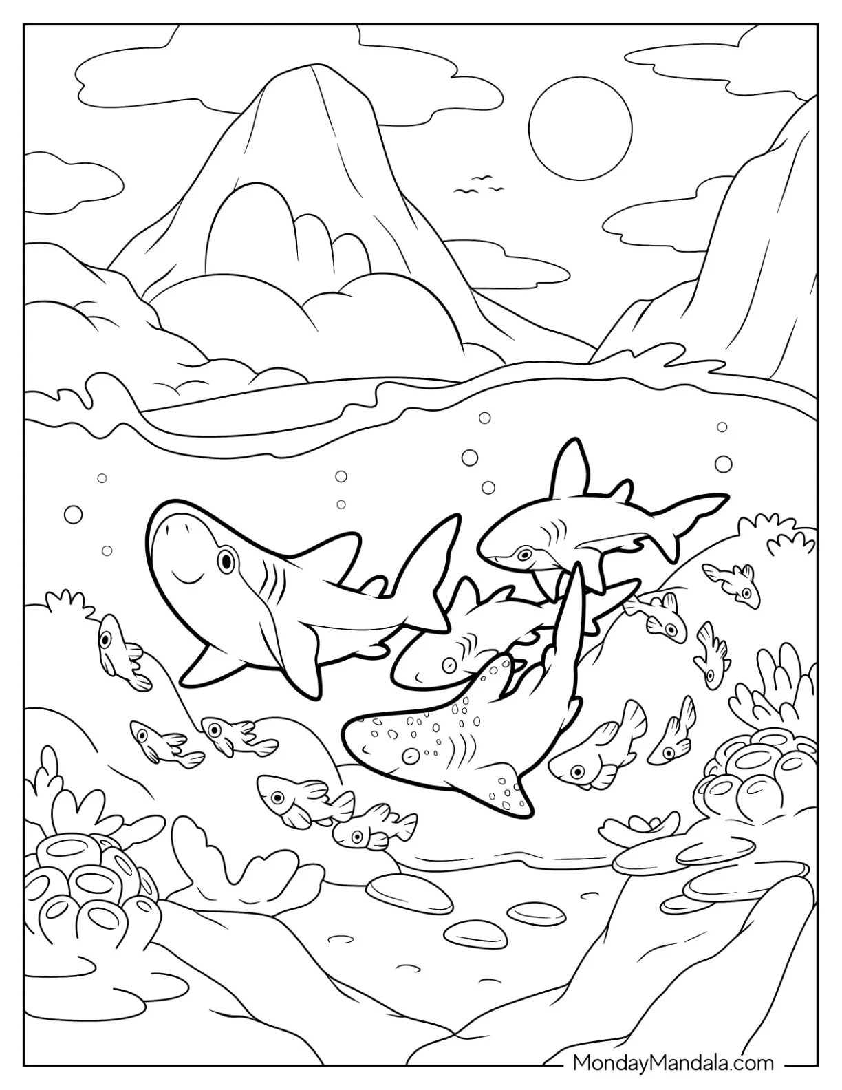 34 Shark Coloring Pages (Free PDF Printables)