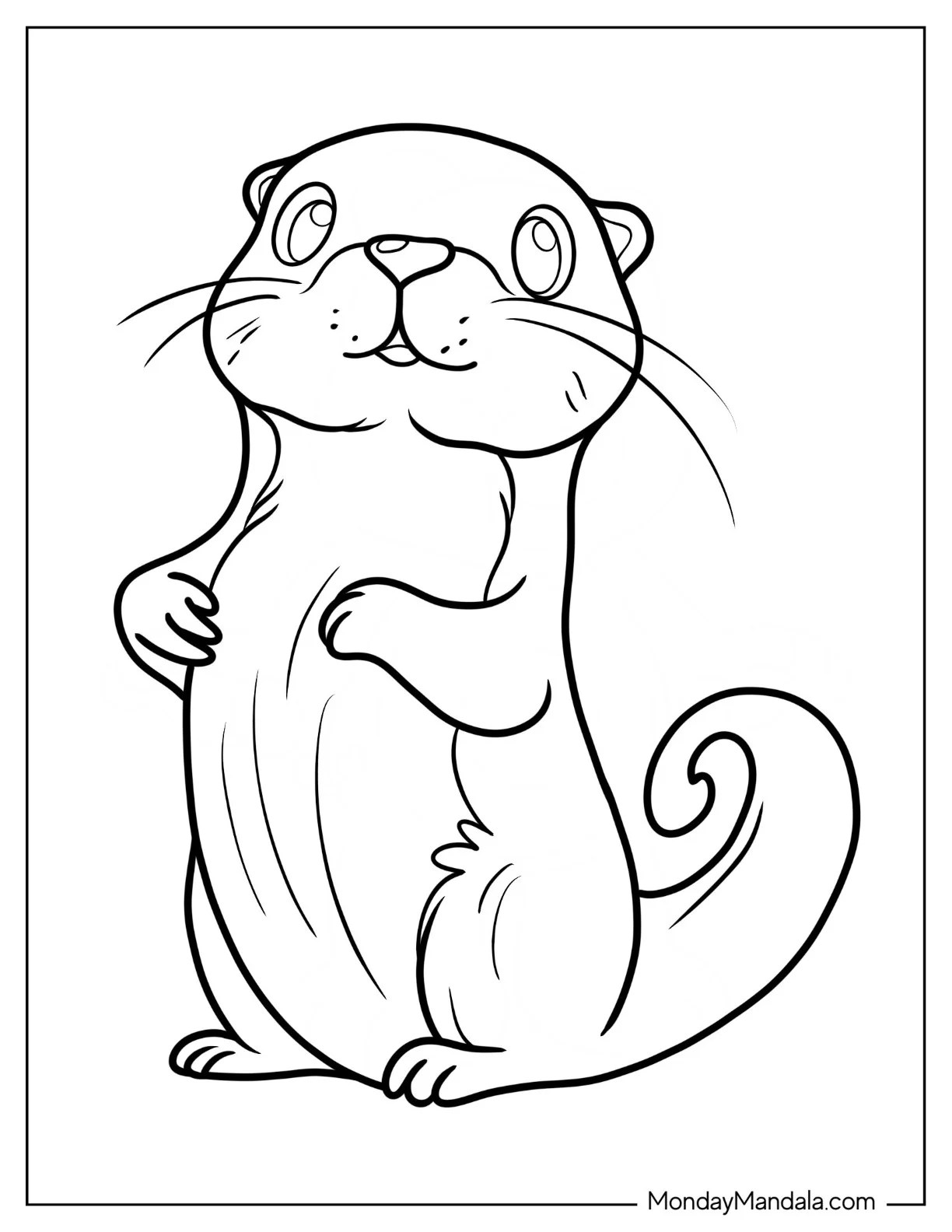 20 Otter Coloring Pages (Free PDF Printables)