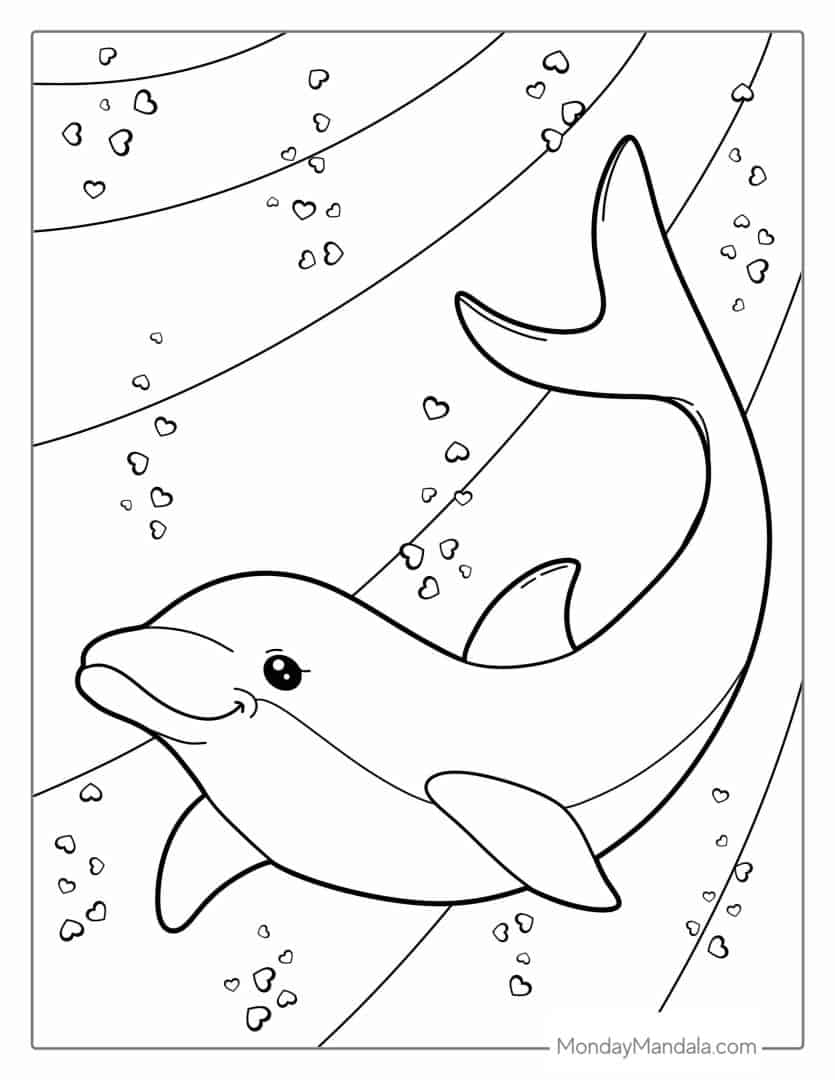 34 Dolphin Coloring Pages (Free PDF Printables)