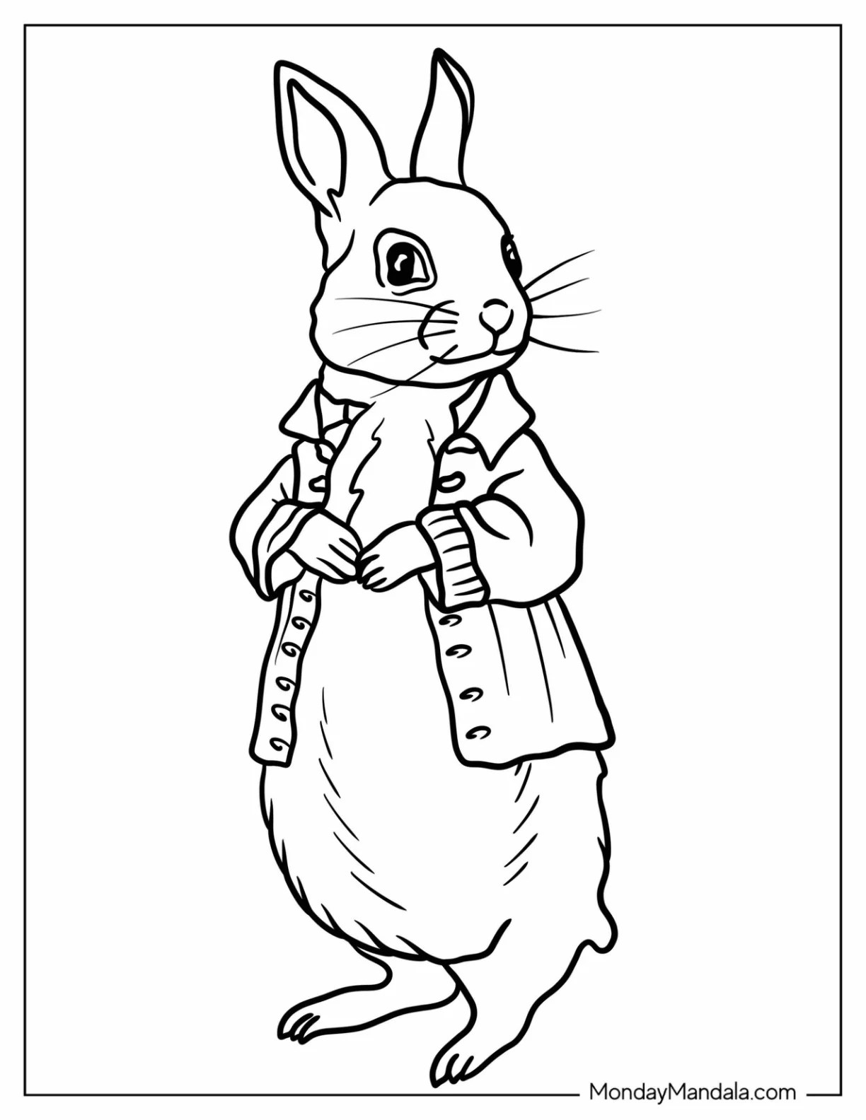 Peter Rabbit Coloring Pages Free Printable - Printable Free Templates