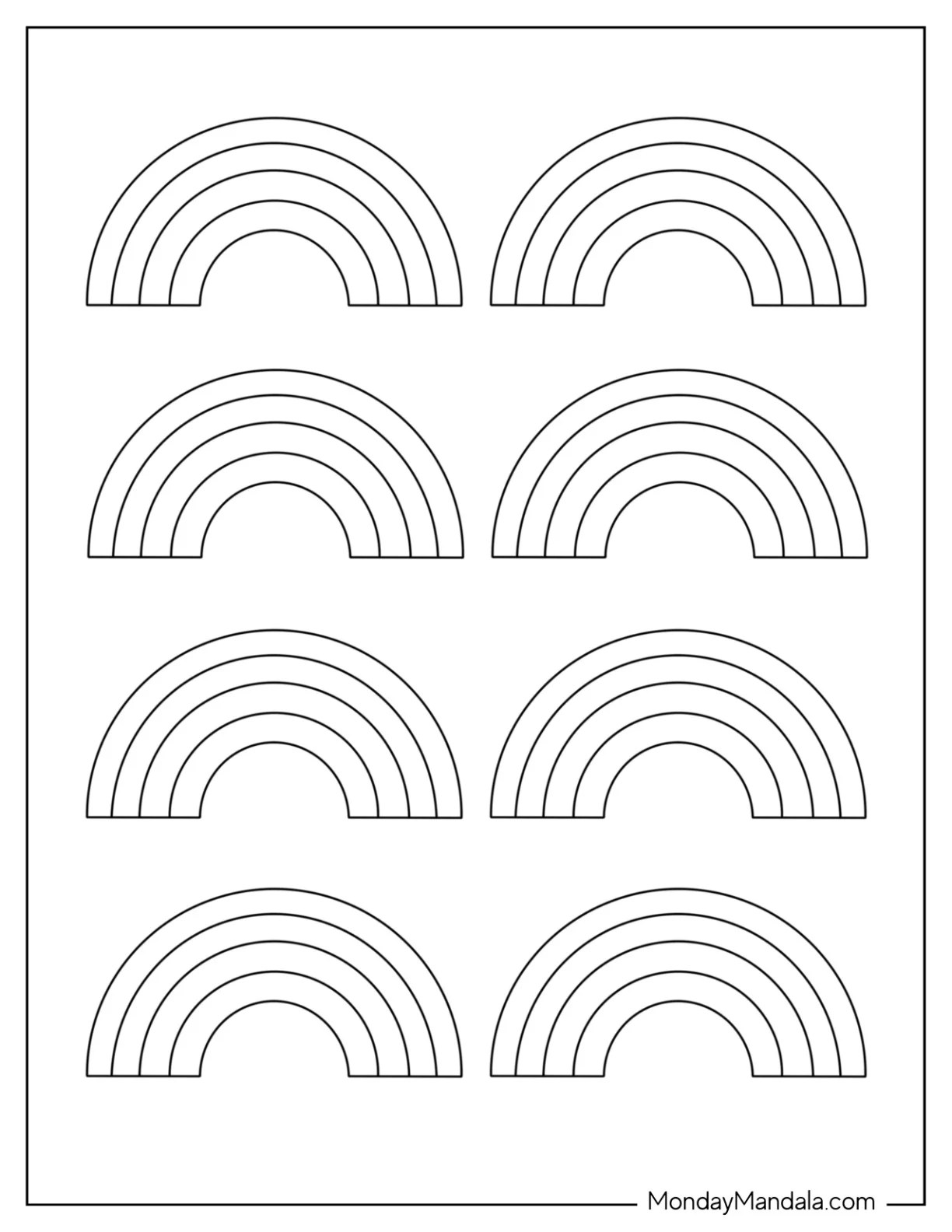 43 Rainbow Templates (Free PDF Printables)