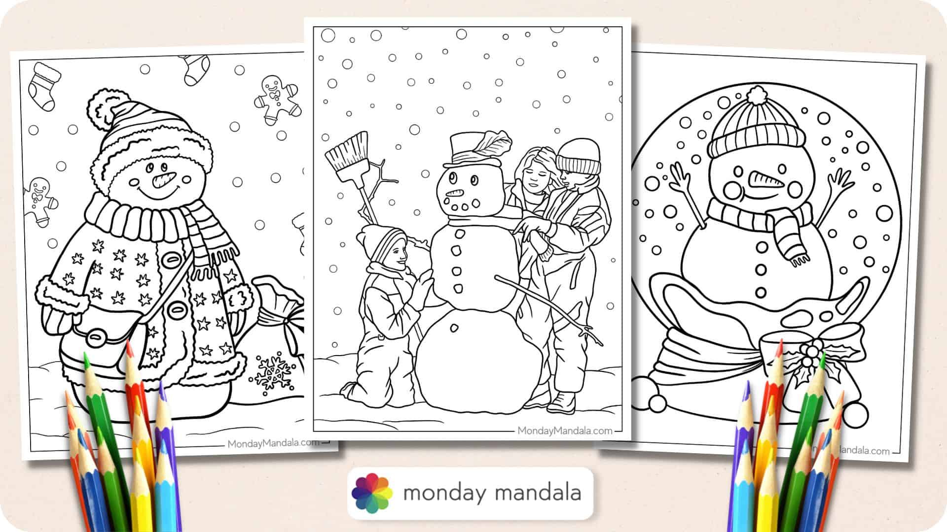 Free Snow Girl Coloring Pages
