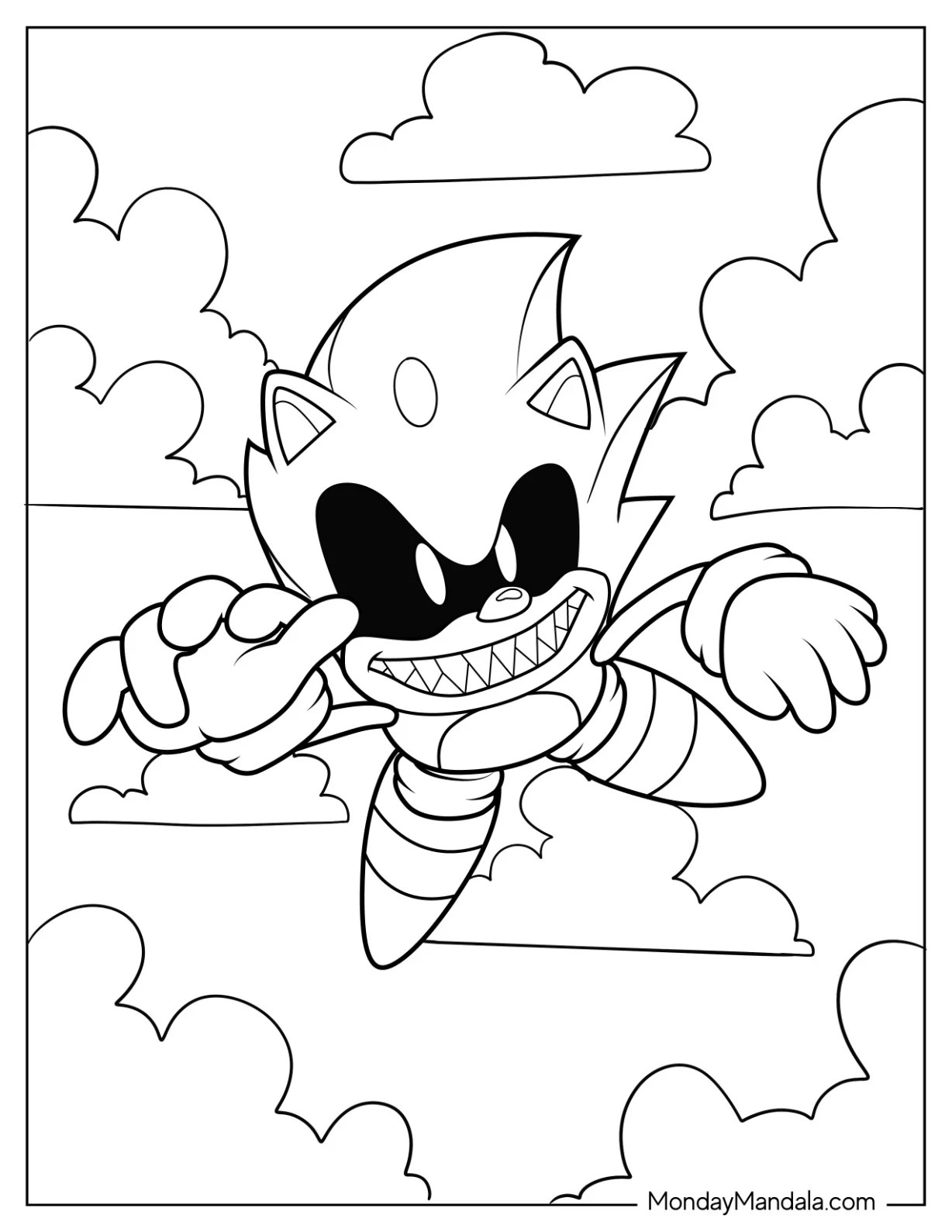20 Sonic Exe Coloring Pages (Free PDF Printables)