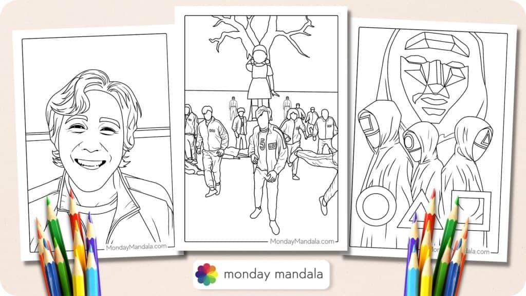 29 Squid Game Coloring Pages (Free PDF Printables)