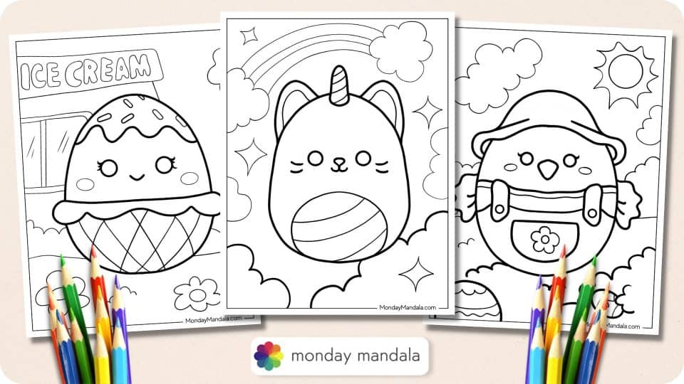 50 Squishmallow Coloring Pages (Free PDF Printables)