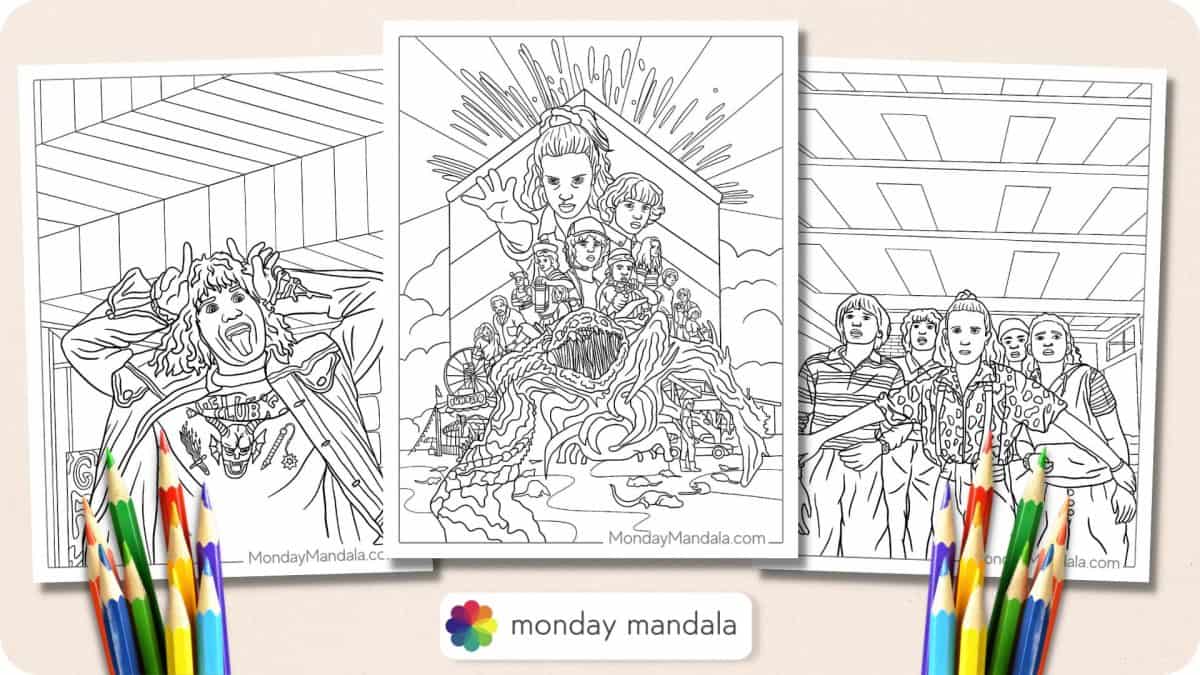 20 Stranger Things Coloring Pages (Free PDF Printables)