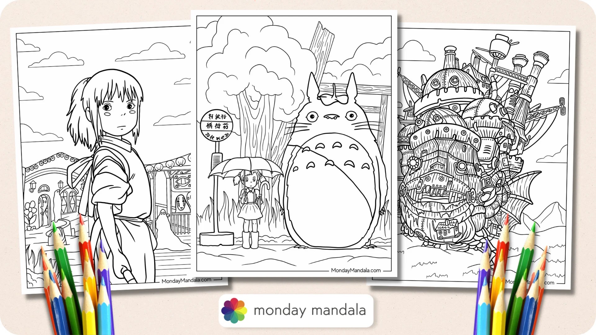 22 Studio Ghibli Coloring Pages (Free PDF Printables)