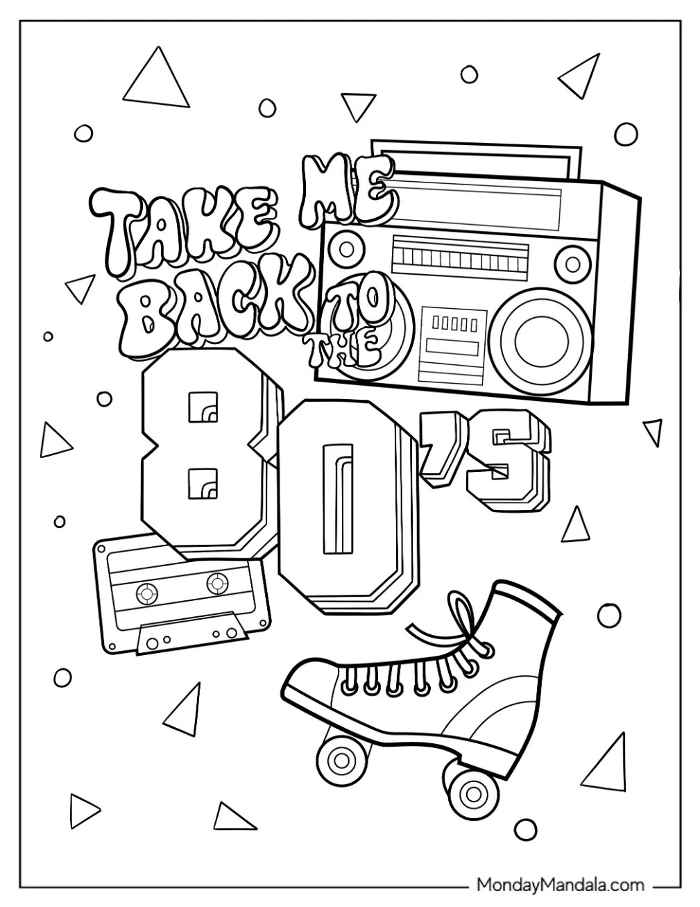 80's Coloring Pages (Free PDF Printables)
