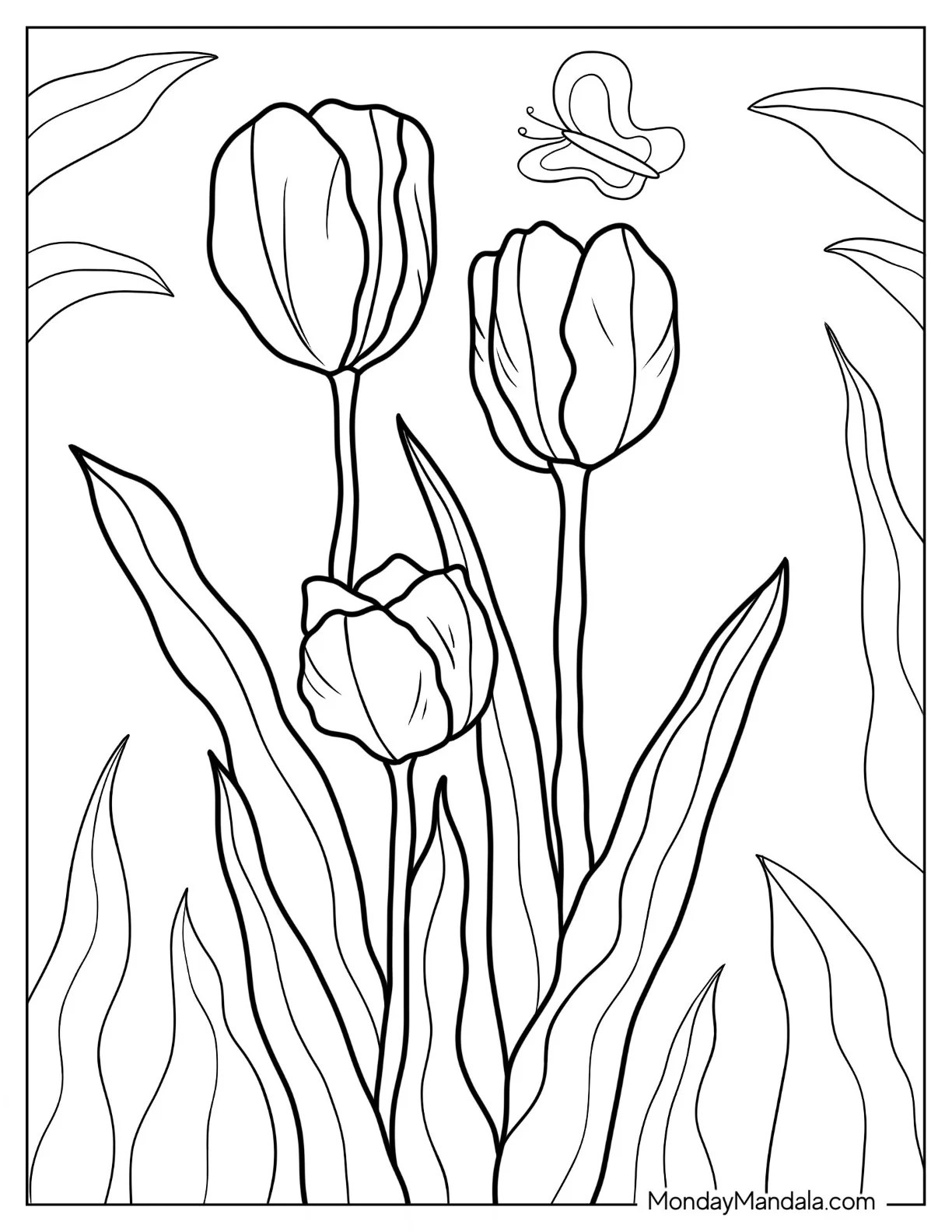 53 Flower Coloring Pages (Free PDF Printables)