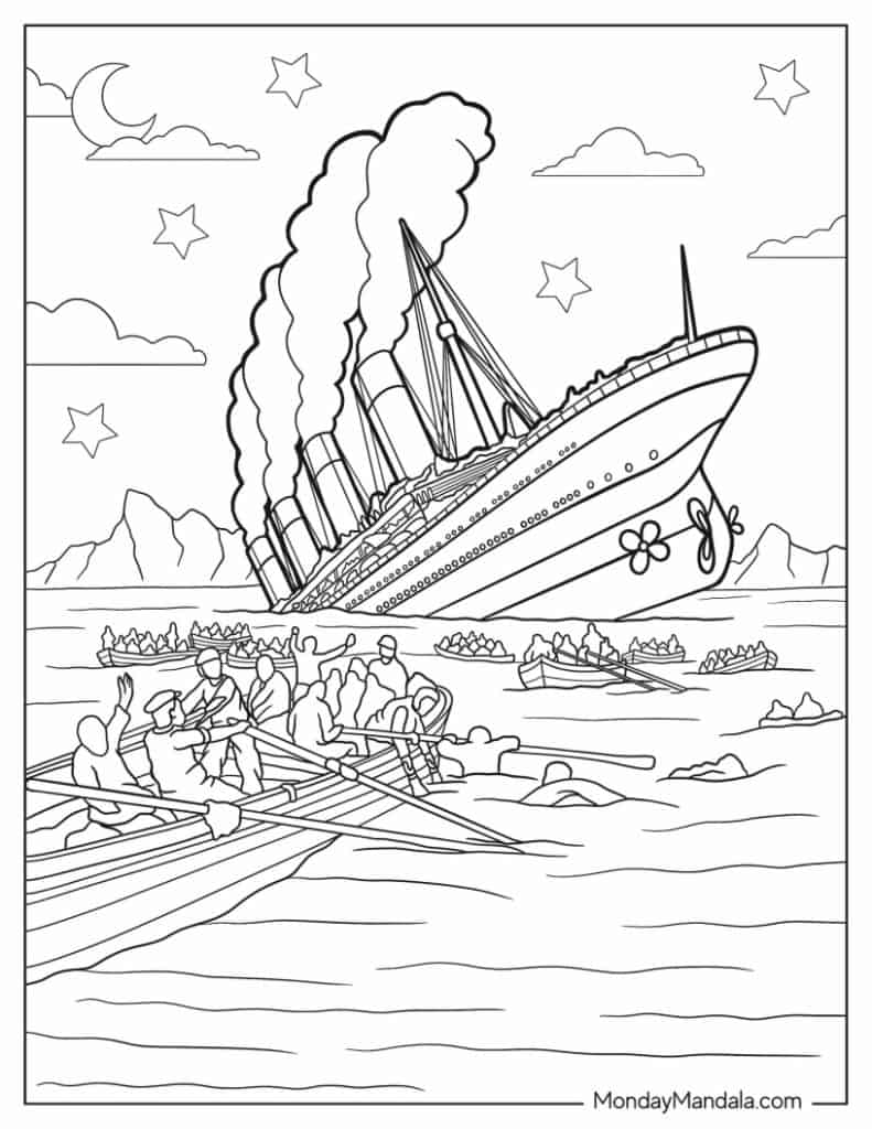 Free Printable Titanic Coloring Pages For Kids, 60 OFF
