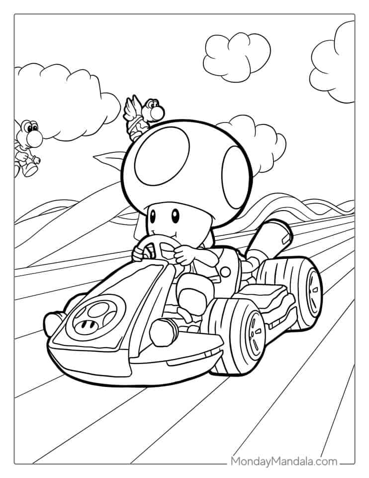 24 Toad Coloring Pages (Free PDF Printables)