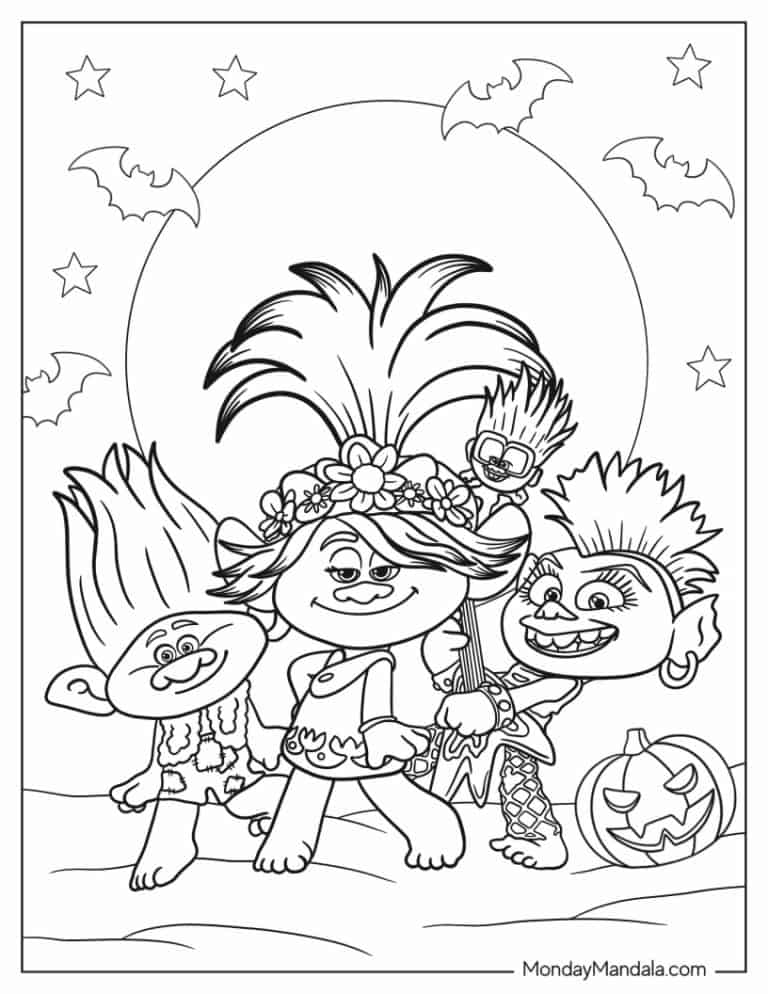 34 Trolls Coloring Pages (Free PDF Printables)