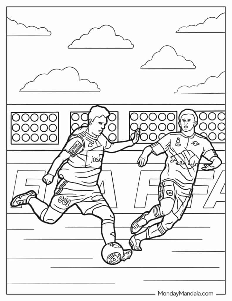 I Love Soccer Coloring Page
