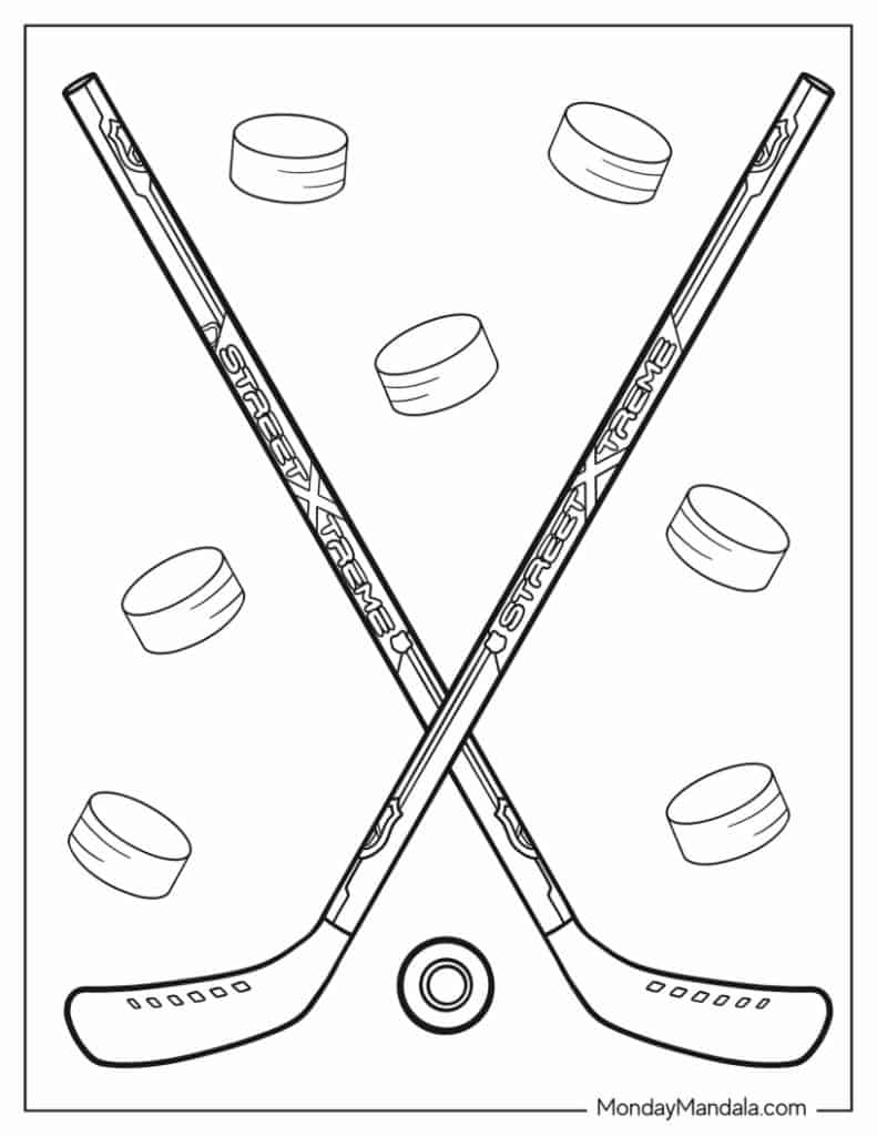 Hockey Net Coloring Page