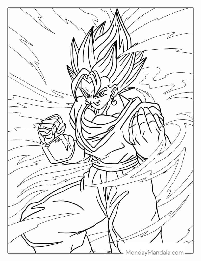 30 Dragon Ball Z Coloring Pages (Free PDF Printables) adult color by