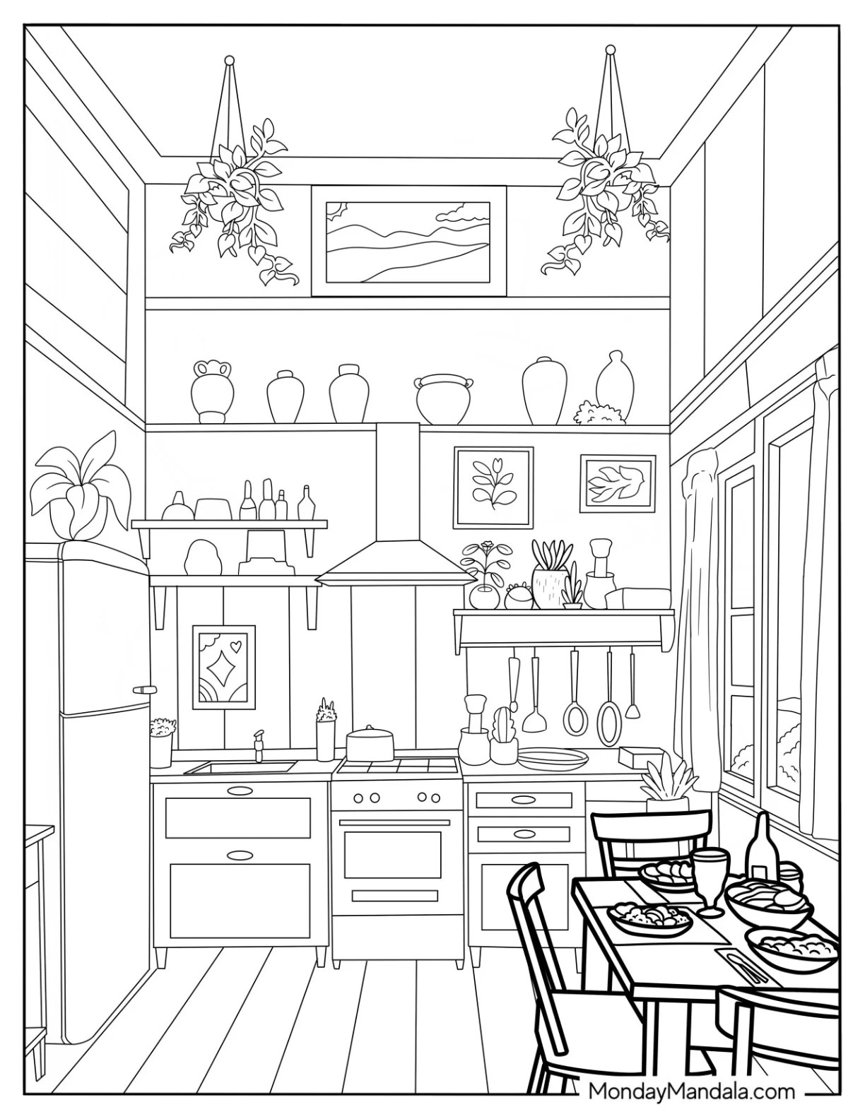 26 Kitchen Coloring Pages (Free PDF Printables)