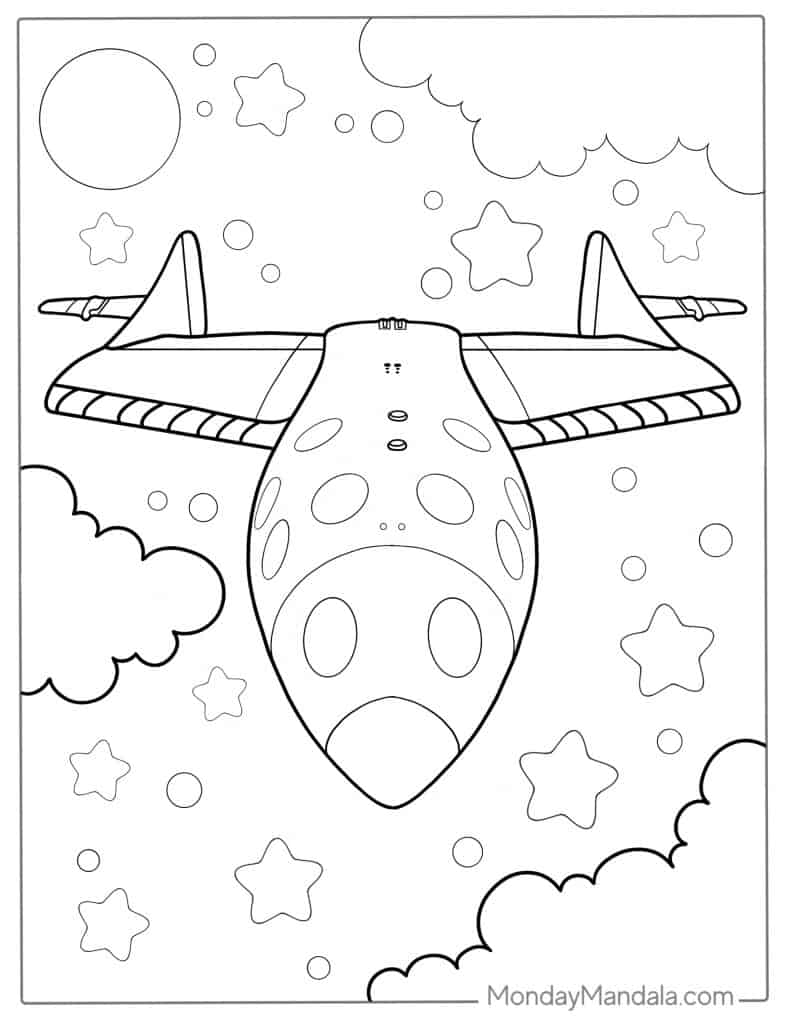 Rocket Ship Coloring Pages To Download And Print For Free