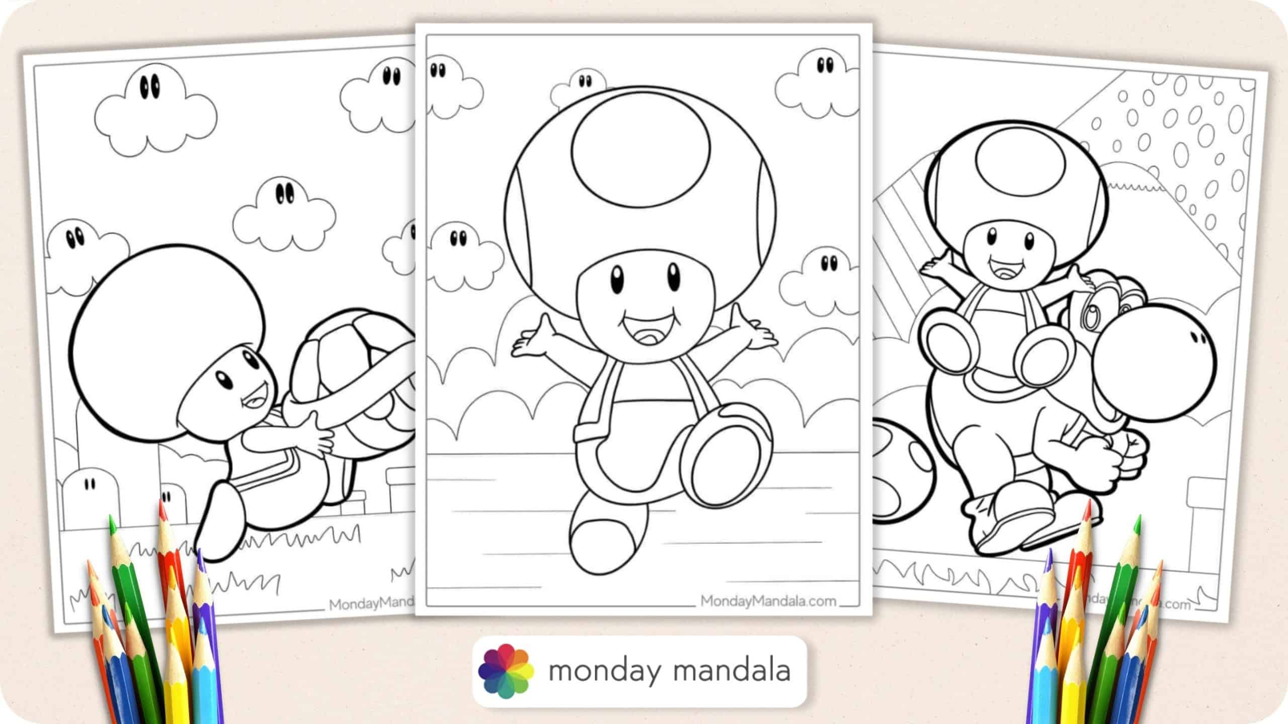 Mario Toadette Coloring Pages