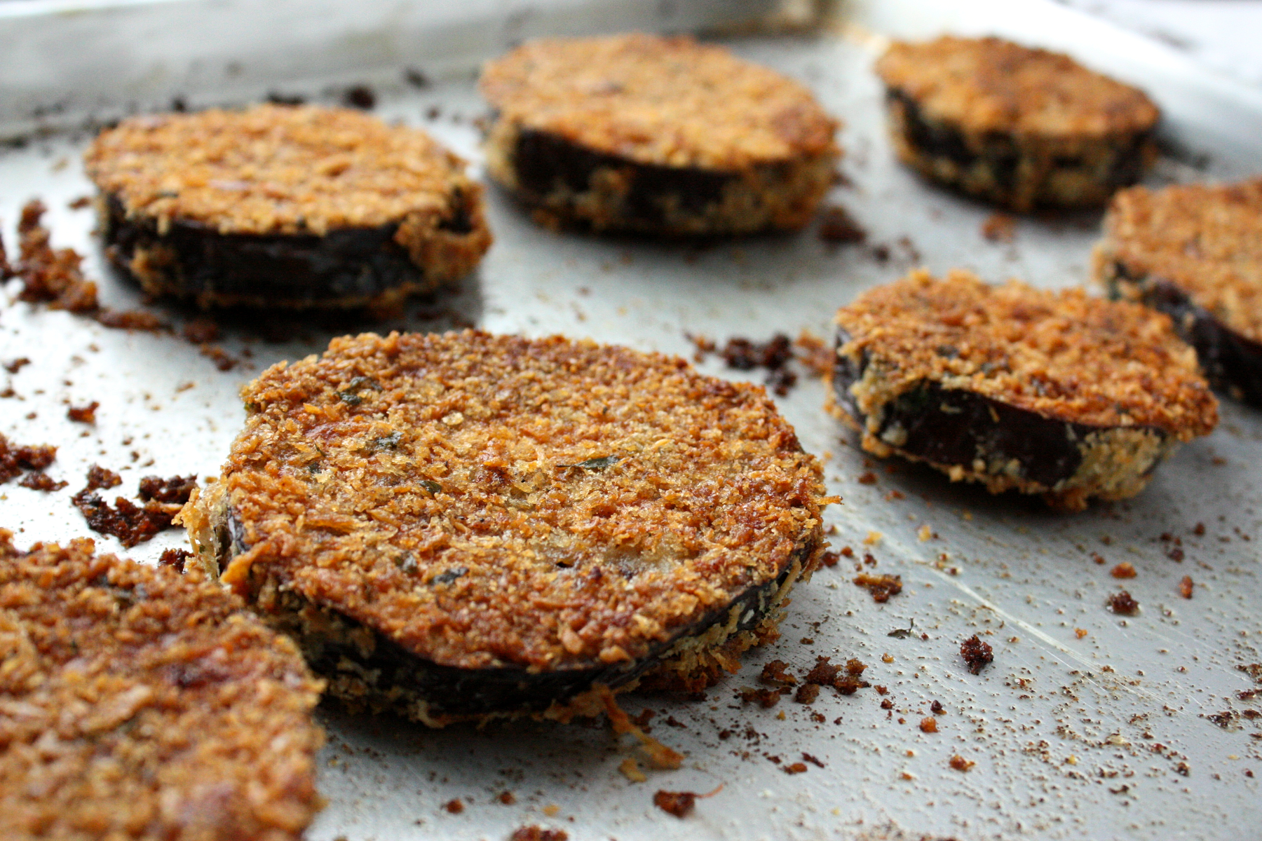 Oven Baked Crispy Panko Eggplant Monday Sunday Kitchen