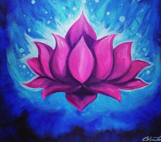 Spiritual Art Paint Night Lotus Flower Mondazzi Book, Bead & Crystal